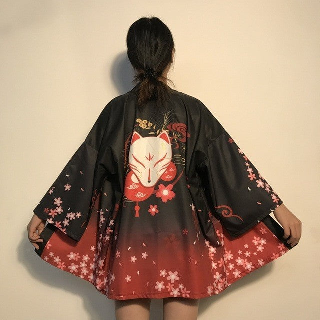 Ladies Women's Japanese Kimono Cardigan Sleeve Kimono Coat Tradition