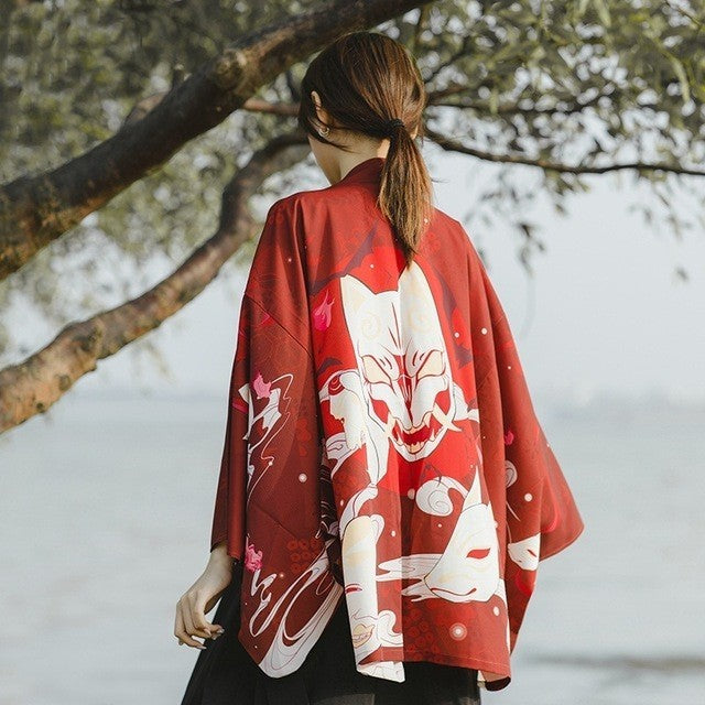 Kimono japonais pour femme, cardigan à manches, manteau traditionnel