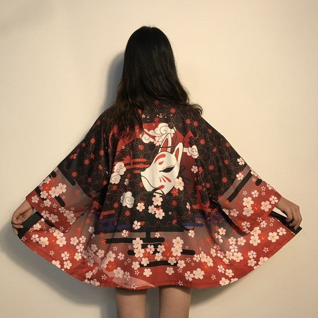 Chaqueta tipo kimono japonés para mujer, con mangas, estilo kimono, tradicional