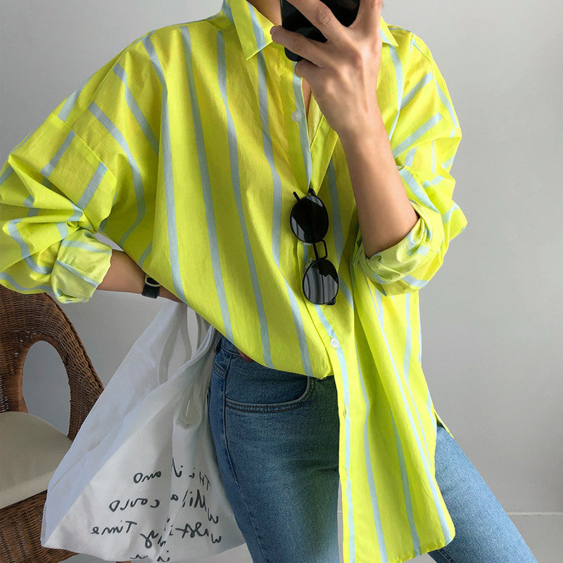 Loose Slim Mid-length BF Style Bottoming Shirt