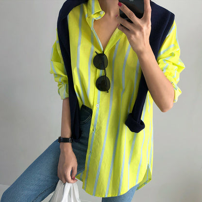 Loose Slim Mid-length BF Style Bottoming Shirt