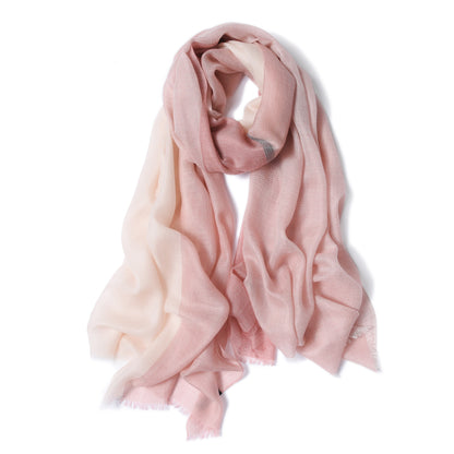 Cashmere Scarf Ladies Simple And Elegant Color Matching Worsted Thin Section Of Autumn And Winter Warm Cashmere Shawl