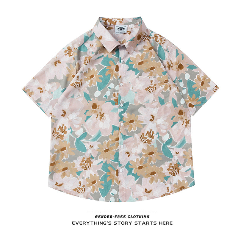 Chemise à fleurs tropicales