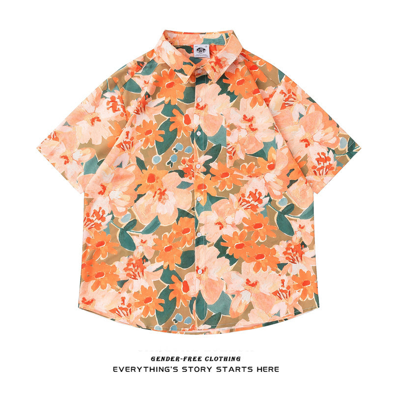 Camisa de flores tropicales