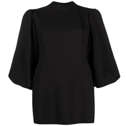 Bubble Sleeve Black Tuxedo For Ladies