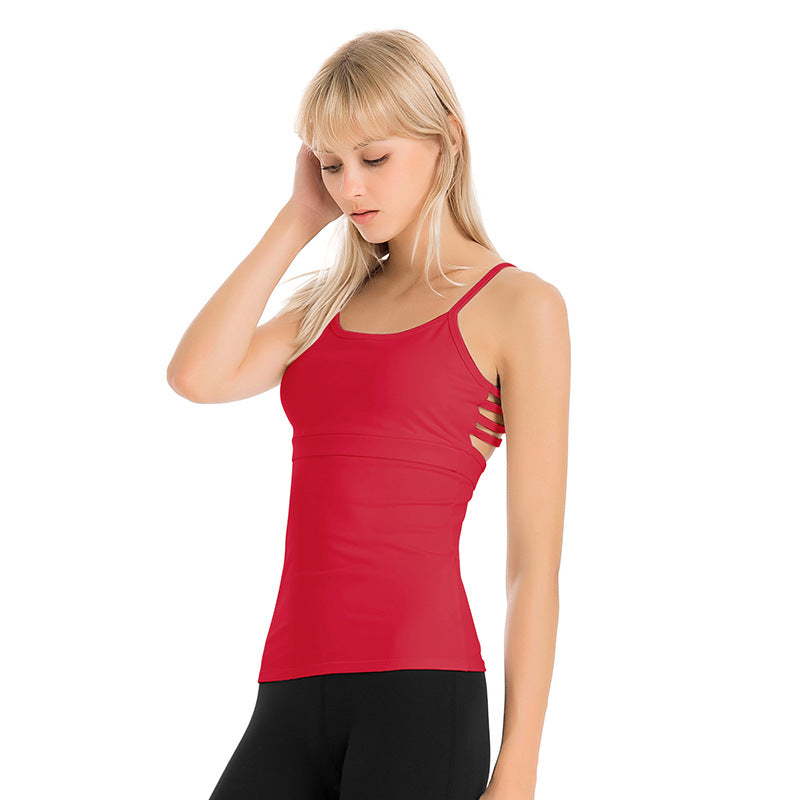 Chaleco de yoga Ropa de entrenamiento de yoga sexy Chaleco de belleza con espalda superior para mujer Honda deportiva delgada