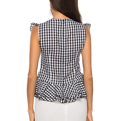 Top camisero informal ajustado de cintura alta para mujer