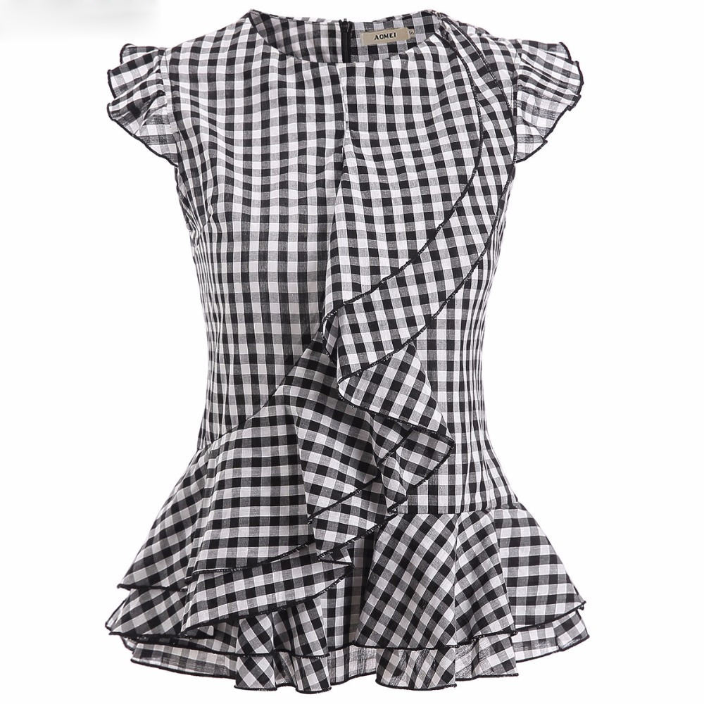 High Waist Slim Casual All-Match Shirt Top Women