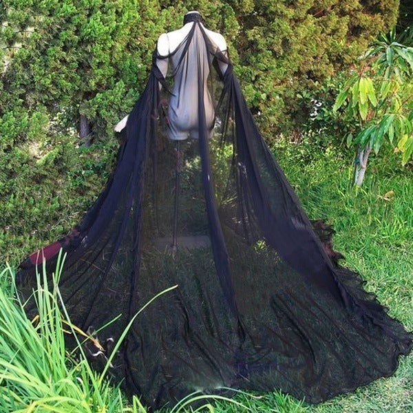 Chiffon Cloak Stage Performance Bucket Ladies Cloak