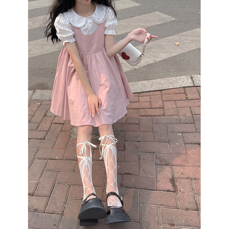 Doll Collar Shirt Female New Design Sense Niche Spring And Summer Short-Sleeved Japanese Top