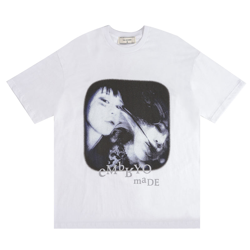 Diablo Funeral Tear Double Face Girl Print Short Sleeves