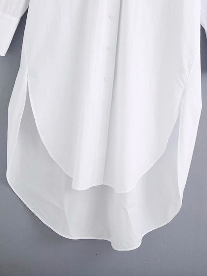 Women's Silk Loose Blouse Lengthened Women's Clothing