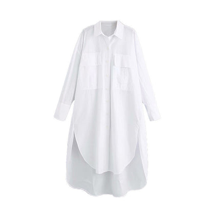 Women's Silk Loose Blouse Lengthened Women's Clothing