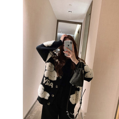 Knit Cardigan Women Wear Loose Sweaters In Autumn And Winter