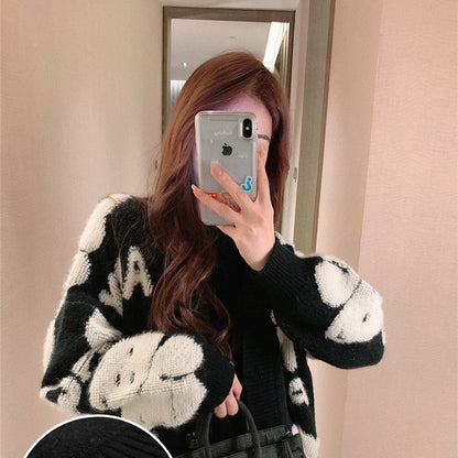 Knit Cardigan Women Wear Loose Sweaters In Autumn And Winter