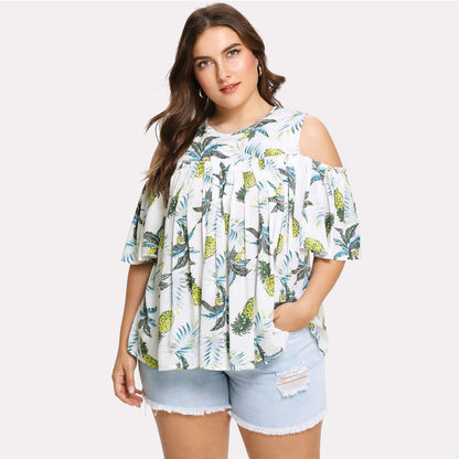 Camiseta de verano para mujer, holgada, sin tirantes, de manga corta