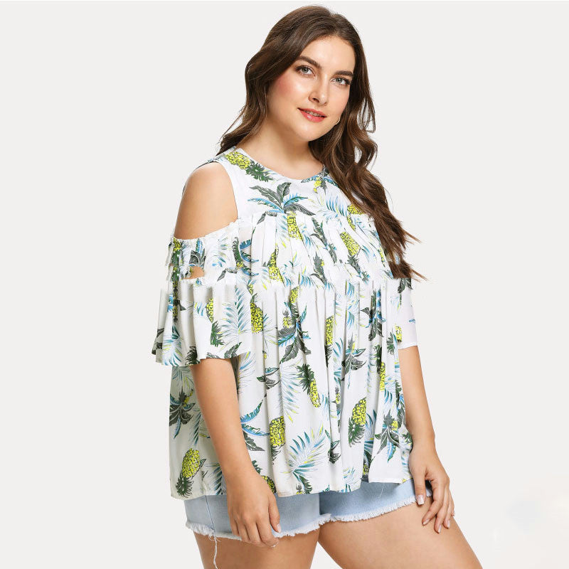 Camiseta de verano para mujer, holgada, sin tirantes, de manga corta