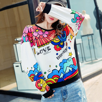 Long Sleeve T-shirt Women Loose Top