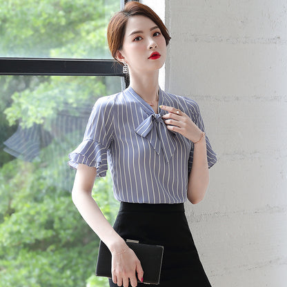 Short-Sleeved Shirt Ladies Summer Korean Professional Shirt