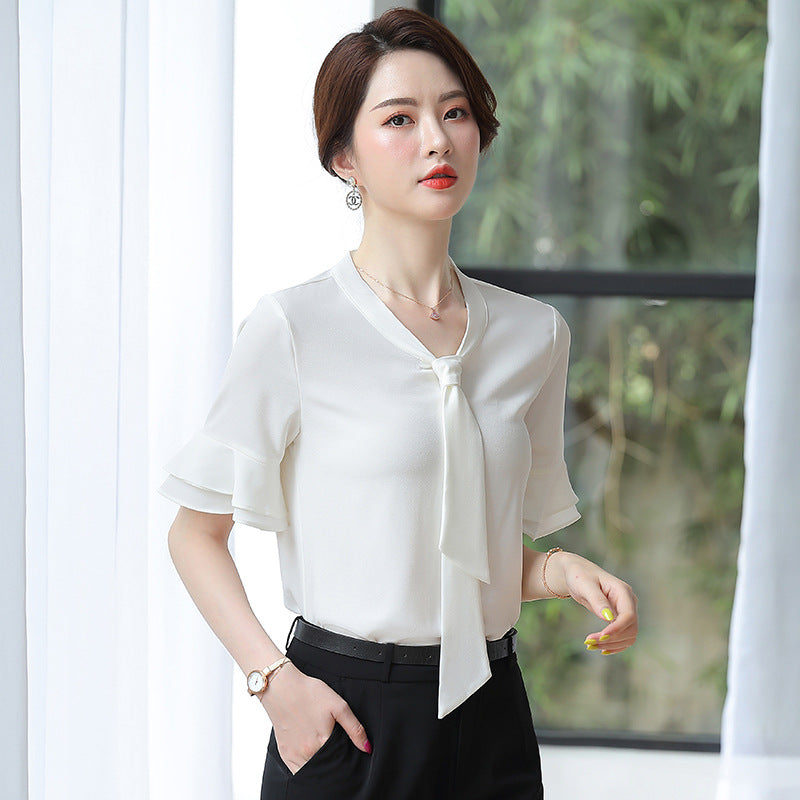 Short-Sleeved Shirt Ladies Summer Korean Professional Shirt