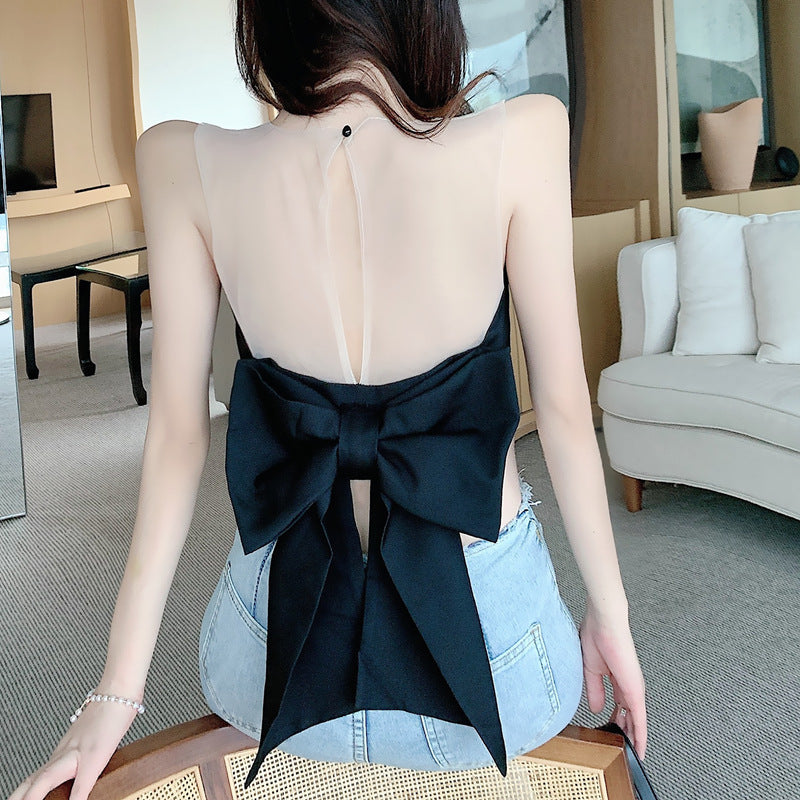 Women's Bottoming Off-shoulder Wrapped Chest With A Camisole And Jacket