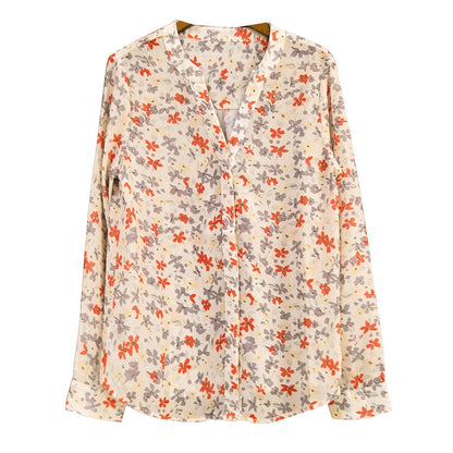 Retro Design Niche Tops Floral Blouses