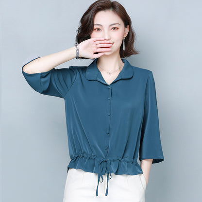 Mid-sleeve Mother's Western Style Shirt