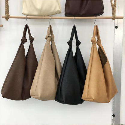 Bolso versátil de cuero suave de gran capacidad Bolso de hombro simple