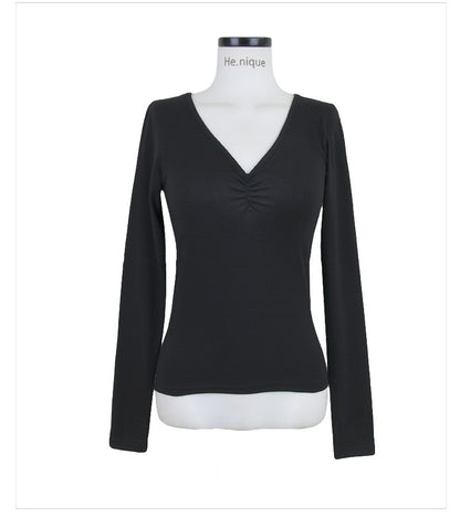 T-shirt Women's Long-Sleeved Bottoming Shirt In Autumn And Winter With A Sexy Tight Top