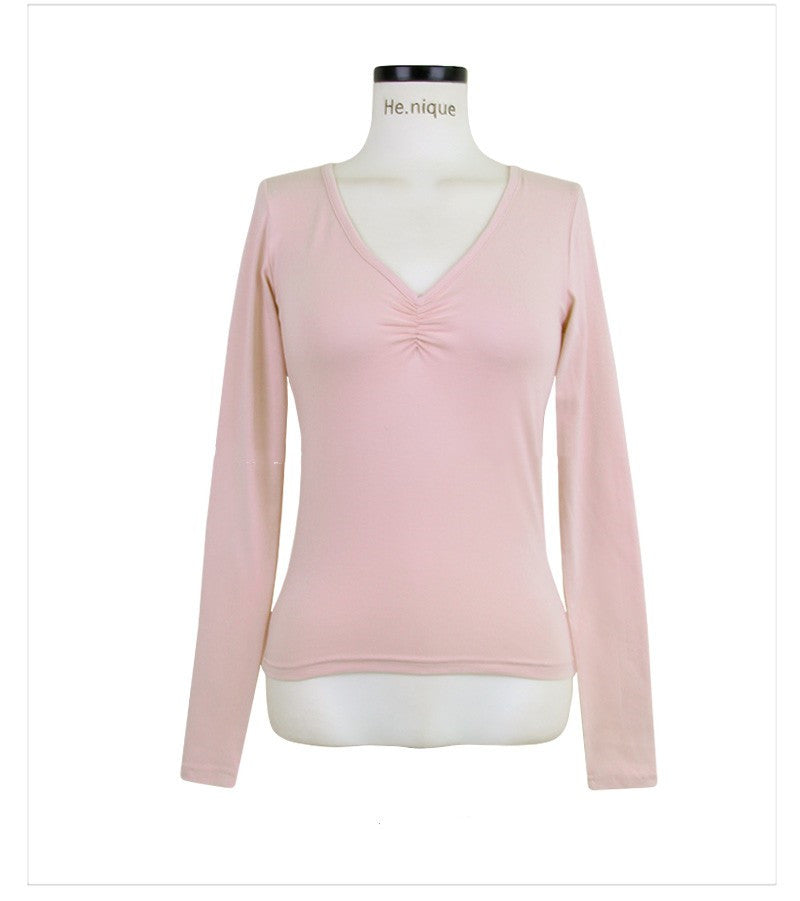 Camiseta Camisa de manga larga para mujer en otoño e invierno con un top ajustado sexy