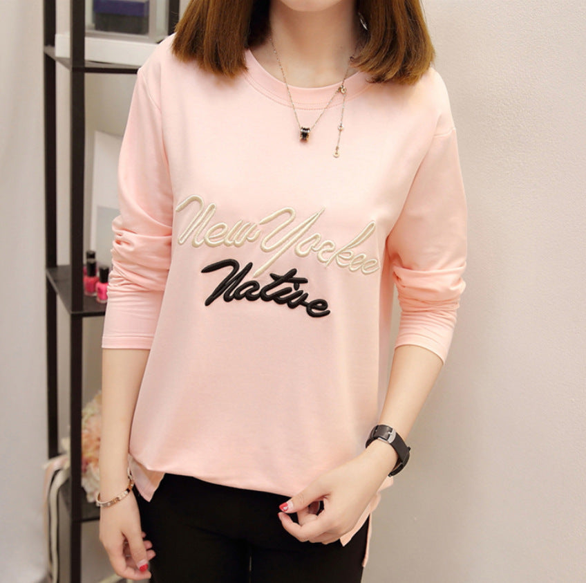 Long sleeve round neck bottoming T-shirt