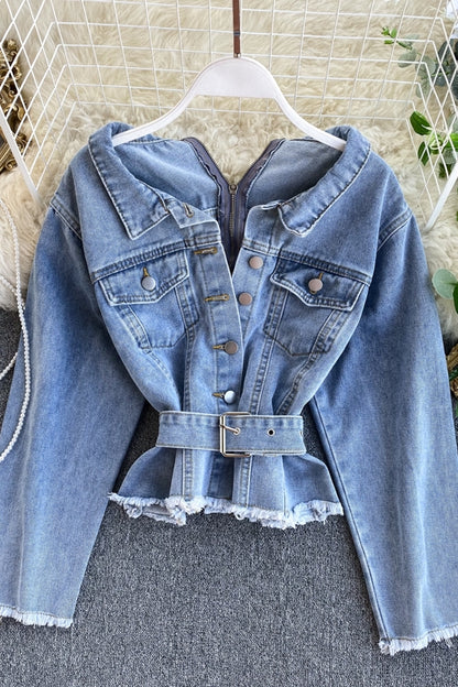 Veste en jean femme