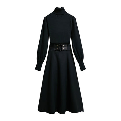 Robe sombre automne/hiver Robe style Hepburn