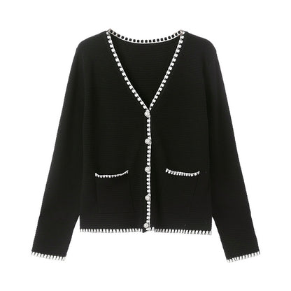 Knit sweater retro temperament blouse cardigan women