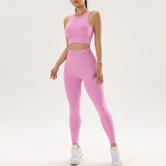 Traje deportivo para mujer, fitness, yoga, correr, top