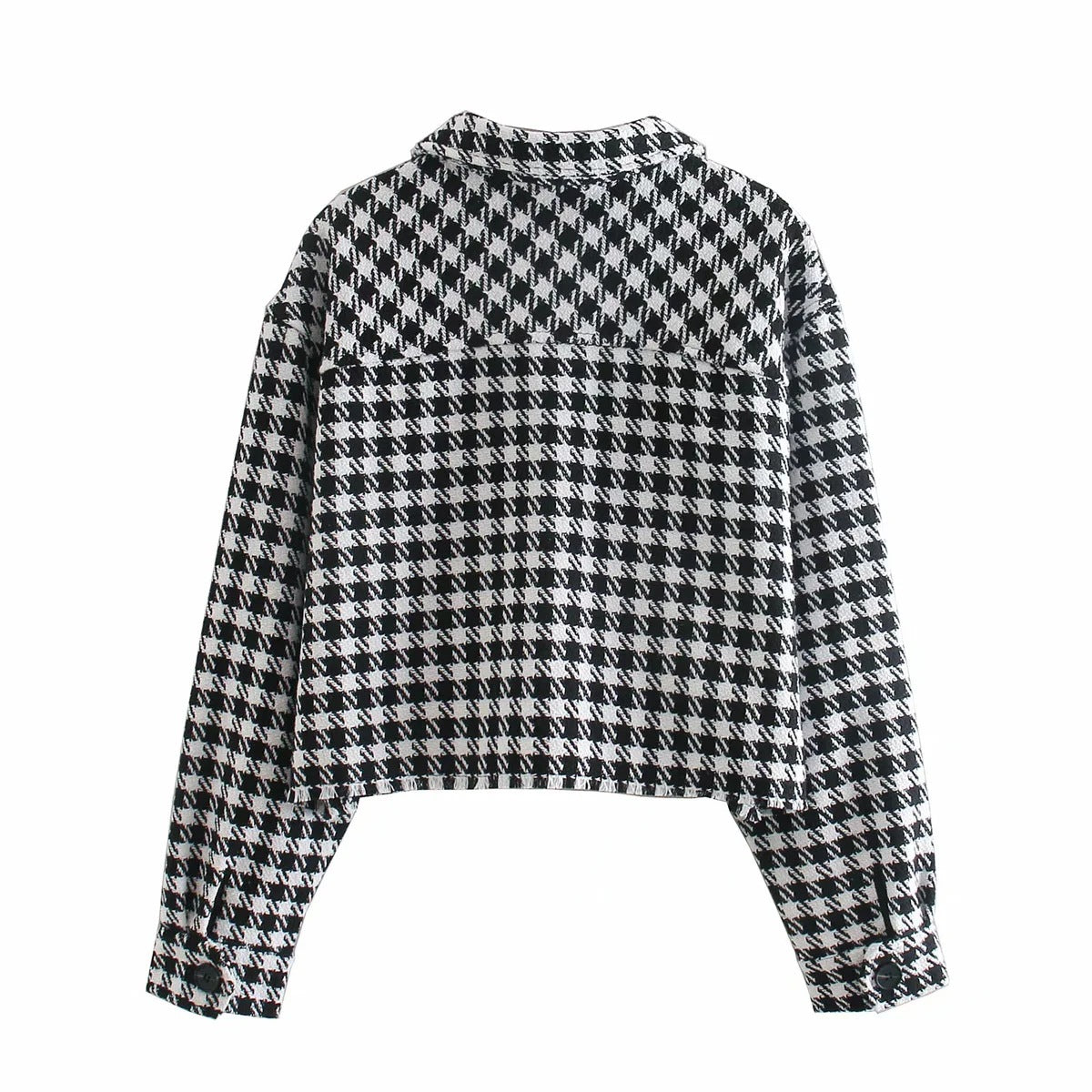 Camisa holgada a cuadros para mujer en otoño e invierno.