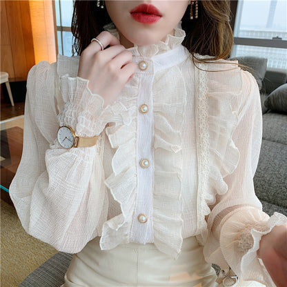 Women's Spring French Style Long Sleeve Shirt