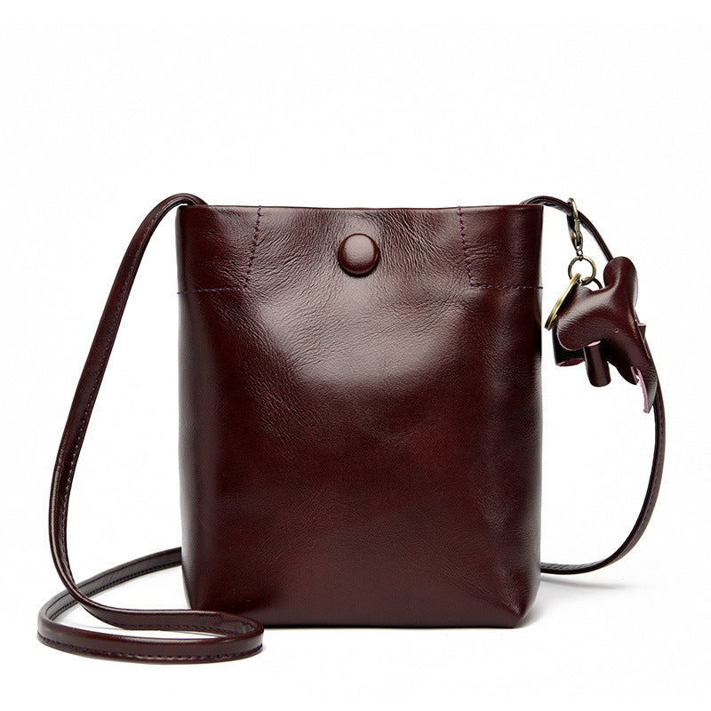 Mini nuevo bolso casual de cuero genuino a juego para mujer