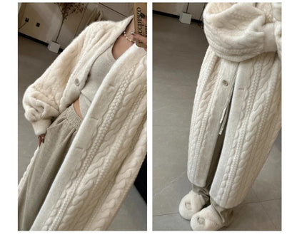 Elegant Idle Style Twist Mink Coat