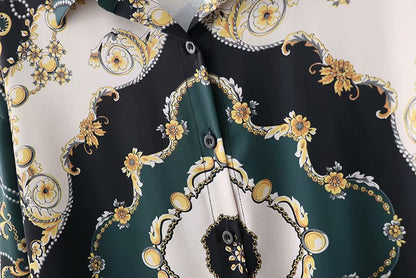 Camisa mujer estampado cadenas