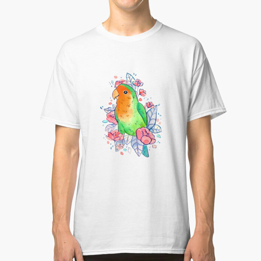 Flowery Lovebird Short Sleeve T-shirt Flowery Lovebird