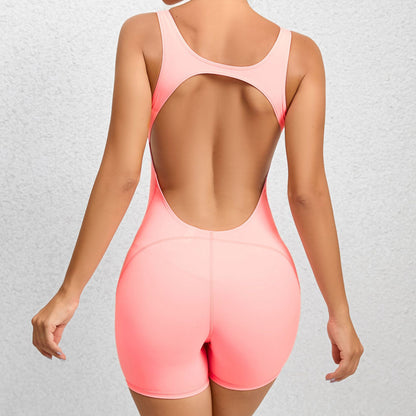 Quick-drying Nude Feel Dance Fitness One-piece Hip Lifting Jumpsuit