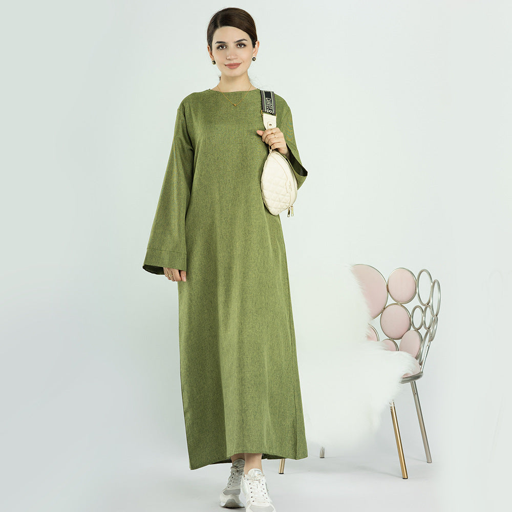 Women's Dubai Casual Solid Color Dress