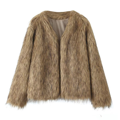 Women's High-grade Fashionable All-match Western Fur Coat