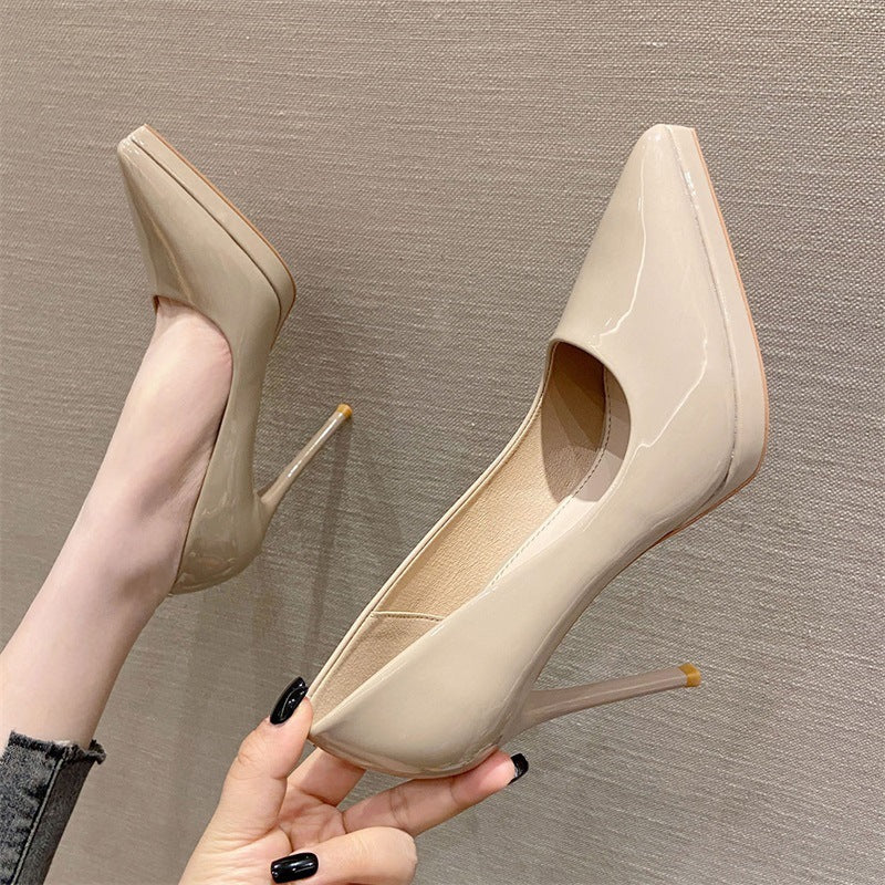 Patent Leather Sexy Women's Shoes Fashion Pointed Stiletto Heel Classy High Heels