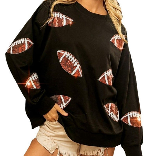 Pull de rugby ample et décontracté pour femme