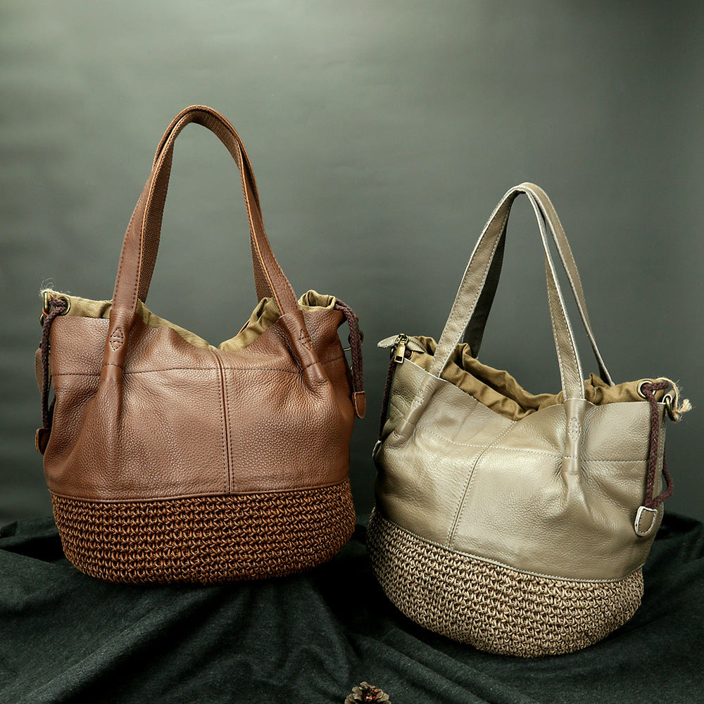 Bolso tote vintage estilo Mori para mujer