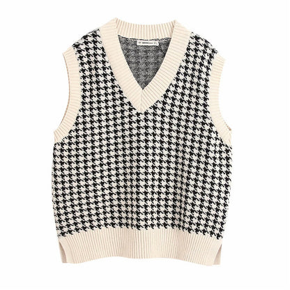 All-match knitted vest top