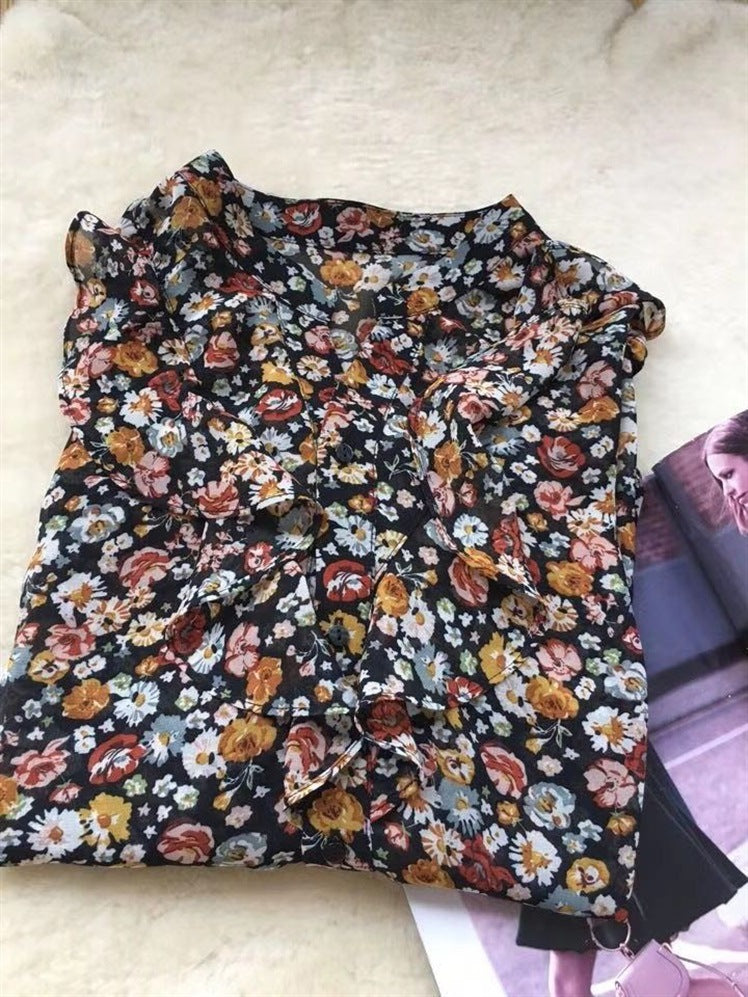 Chemise en mousseline à fleurs