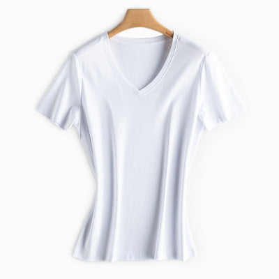 T-shirt en coton et soie